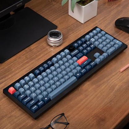 Keychron V6 Max Wireless Custom Mechanical Keyboard, 2.4 GHz Bluetooth QMK Full-Size Layout RGB with Hot-swappable Gateron Brown Switch Compatible with Mac Windows Linux - color: Hot-swap Gateron Jupiter Brown Switch