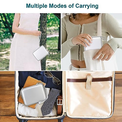 Canboc Carrying Case for G350/ RG40XXV/ RG406V/ RG405V Retro Handheld Game Console, RG40XXV Video Gaming Console Storage Box, Mesh Pocket fits Cable, SD Card, Grey (Case Only) - color: Grey
