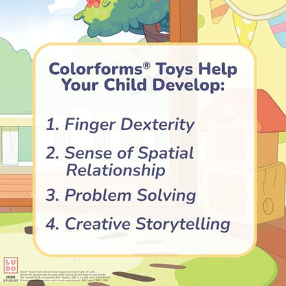 Colorforms Bluey Set - Repositionable Pieces Stick Like Magic - Scenes and Pieces from The Show Bluey for Storytelling Imaginative Play - Ages 3+ - style: Bluey