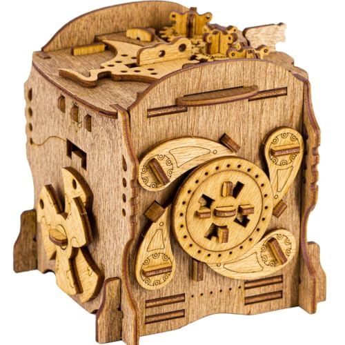 iDventure Cluebox Nautilus, Escape Room in a Wooden Puzzle Box for Adults | Submarine Adventure Brain Teaser, Clever Mechanisms, Secret Chamber, Smart Gift for Men and Puzzle Lovers, 3D Mind Puzzle - color: Nautilus