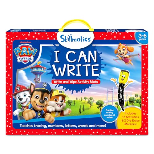 Skillmatics I Can Write PAW Patrol - Reusable Preschool Learning Activities, Educational Toy and Game, Back to School Supplies, Gifts for Students, Kids, Toddlers Ages 3, 4, 5, 6 - style: 4. I Can Write PAW Patrol