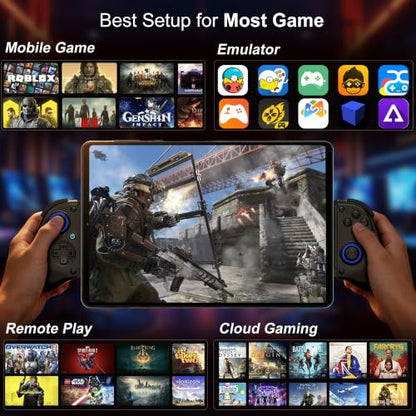 Megadream Mobile Gaming Controller for iPhone/Android/PC - iPad/Tablet (Up to 11in) - Cloud Game - NS-Switch|Swith 2 - Turn Your Phone into a Gaming Console - PS5/Xbox Remote Play Streaming, Call of Duty, Roblox, Turbo, Black - color: Black