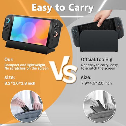 Switch 2 Dock,TV Docking Station with 4K HD Adapter/USB 3.0 Port/USB-C Port (Only Dock-Not for Use with Protective Case)