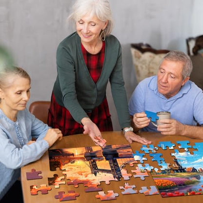 6 Pack 36-Piece Large Jigsaw Puzzles for Seniors Easy Dementia Alzheimer Products Dementia Activities Memory Training Game for Elderly Alzheimer's Patients in Nursing Home Gift (Style 3) - style: Style 3