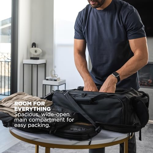 NOMATIC 40L Travel Bag- Convertible Duffel/Backpack, Carry-on Size, Everyday Use Laptop Bag, TSA Compliant - color: Navy