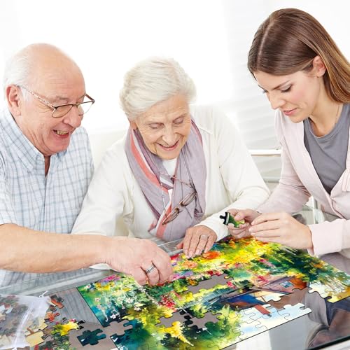 ZOiiWA 4 Pack 100 Pcs Dementia Puzzles for Elderly Country Life Dementia Alzheimers Products and Activities for Seniors Alzheimer’s Puzzles Memory Cognitive Games for Seniors Gift for Elderly Adults