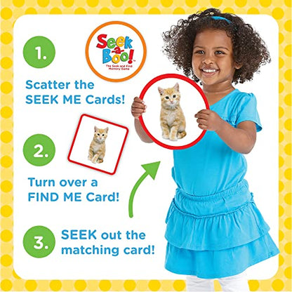 MindWare Seek-a-Boo Seek and Find Memory Game and Toddler Flash Cards Matching Game | Seek-and-find memory game for toddlers—flip and match picture cards to build memory, vocabulary and focus, ages 2+