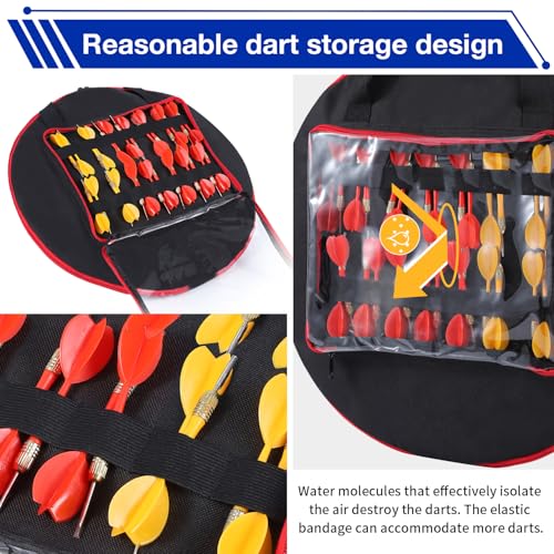 Storage Bag for Dart Boards Set, Dartboard Cover Waterproof Protective Carrying Case for Dartboard, Dart Tips, Shafts, and Other Accessories, Case Only
