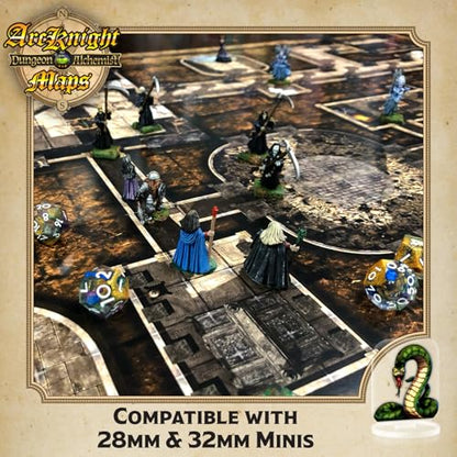 Arcknight The Pharaoh’s Pyramid map Pack - 16 Modular RPG Maps in 8 Double-Sided Pages, 1" Square Grid, Modular & Versatile Design for Tabletop Gaming - BattleMaps for Dungeons & Dragons & More - style: Pharaoh’s Pyramid
