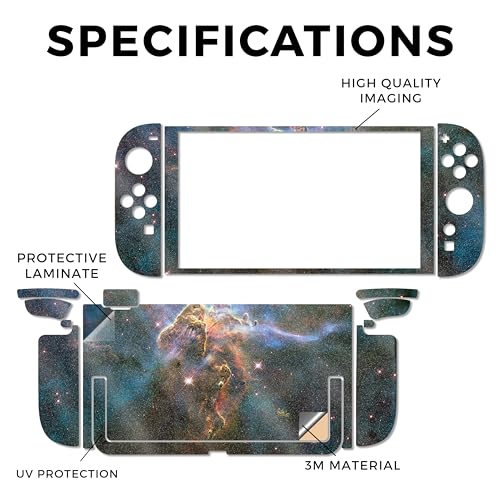 Glossy Glitter Gaming Skin Compatible with Nintendo Switch 2 Console Only - Eagle Nebula - Premium 3M Vinyl Protective Wrap Decal Cover - Easy to Apply | Crafted in The USA by MightySkins - color: Eagle Nebula, size: Switch 2 Console Skin Only, style: Glo
