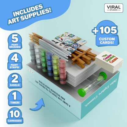 The Couples Painting Game – Date Night Card & Painting Kit | Fun DIY Activity with Prompts, Challenges & Questions for Deeper Connection, Meaningful Games for Adults and Teens, 2 Players