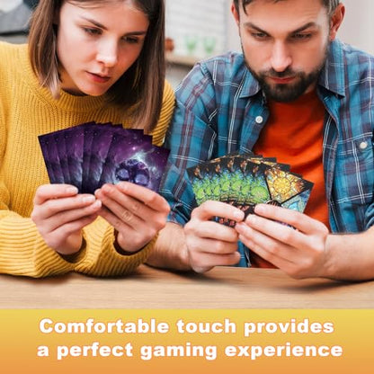 MTG Card Sleeves 100CT,Standard Size Sturdy MTG Sleeves Matte Back Finish for Baseball,Trading Cards (Purple) - color: Purple