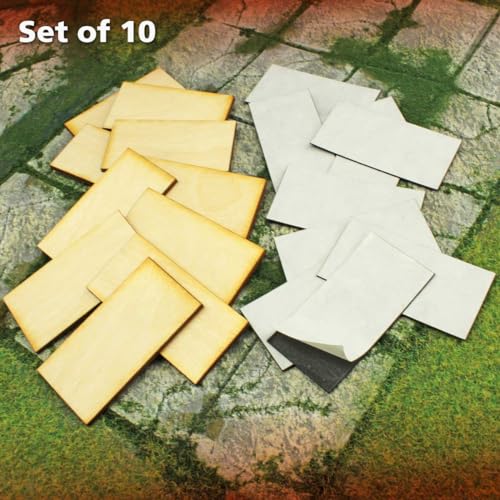 LITKO Ready Base Kit | Compatible with The Old World | 30x60mm Cavalry | Twenty 3mm plywood bases + magnets | Magnetize minis for storage & steel trays | Infantry - style: 30x60mm Rectangular