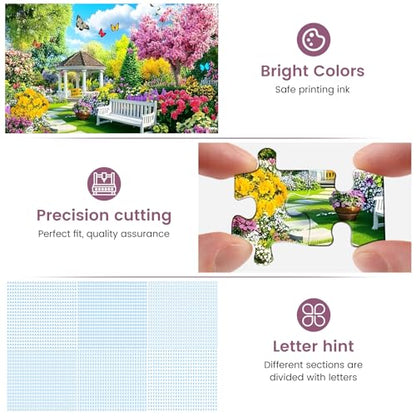 Jigsaw Puzzles 500 Pieces for Adults,Spring Puzzles 500 Pieces Adult Puzzles Games Family Challenging Game Great Gift Idea 20.5x15IN - style: Garden