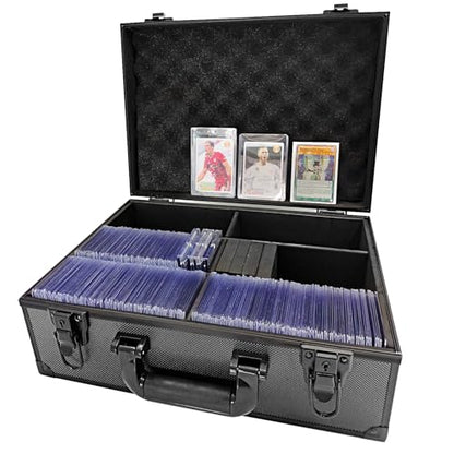 Toploaders Storage Box, Hard Toploaders Storage Case for 3" x 4" 35pt Rigid Card Holders, Card Deck Box Fits Cards, Top Loaders and Magnetic Card Holders (Black)