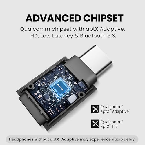 Avantree C81-Gaming - USB-C Bluetooth 5.3 Audio Adapter Dongle for PS5 | Qualcomm Chip, aptX Adaptive & HD, Premium Sound, Works with AirPods, Bose Headphones & More - style: For Gaming