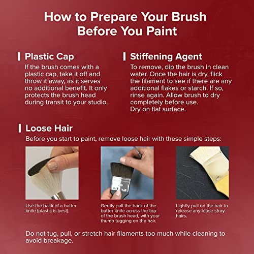 Silver Brush SMS-5599S Silver Mop Short Handle Multi Media Brush Set, 4 Per Pack - color: Mop Variety Set, size: 4 Pc