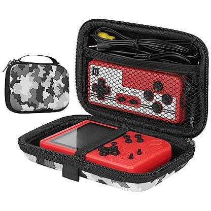 GEEKRIA Handheld Game Console Carrying Case, Protective Travel Retro Mini Game Player Box for Charging Cable, Batteries, Earpods, and Gaming Accessories - color: Camouflage