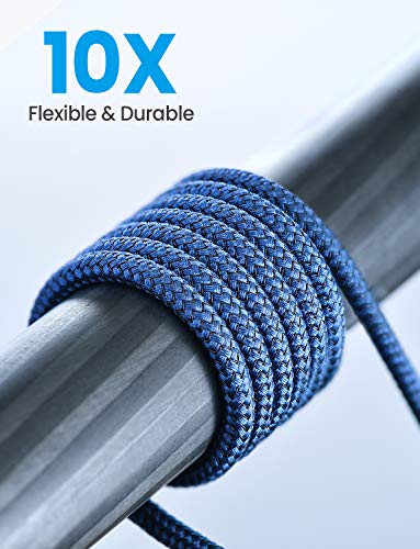 AINOPE Android Micro USB Cable [2Pack 6.6FT+6.6FT] Android Charger Cable Nylon Braid Micro USB Cable Compatible with Galaxy S7 S6 J7 Note 5, LG stylo 2/3 LG G3-Blue - color: Blue, size: 6.6 ft + 6.6 ft