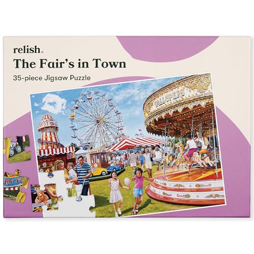 Relish Dementia Puzzles for Adults, 35 Piece The Fair's in Town Jigsaw Puzzle, Alzheimerís Products and Activities - style: The Fair's in Town