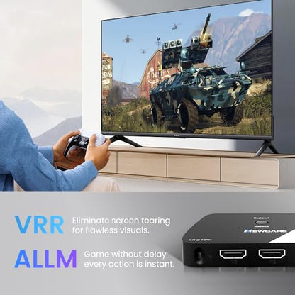 NEWCARE 8K HDMI Switch 3 in 1 Out, HDMI 2.1 Switch with Remote, HDMI Splitter 4K@120Hz Support 8K@60Hz HDCP2.3 HDR10+ VRR ALLM Dolby, HDMI Switcher Compatible with TV PS5/4 Xbox Laptops PC Projector
