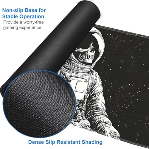 for MTG Game Playmat - 24 x 14 inches with Dices and Storage Bags, Non-Slip Base for TCG and Board Game Card Mats, Trading Card Games Mat, Space Skeleton Astronaut Pattern Collectible Card Playmats - color: Jv-playmat-p7-1-h229