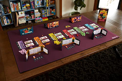 Board Game Playmat [3.5'x5.5'/Thick Super Cushioned/Stitched Edge/Water Resistant] with Carrying Case - for Tabletop Board Games, Card Games, RPG Games (Large, Burgundy) - color: Burgundy, size: Large (3.5'x5.5')