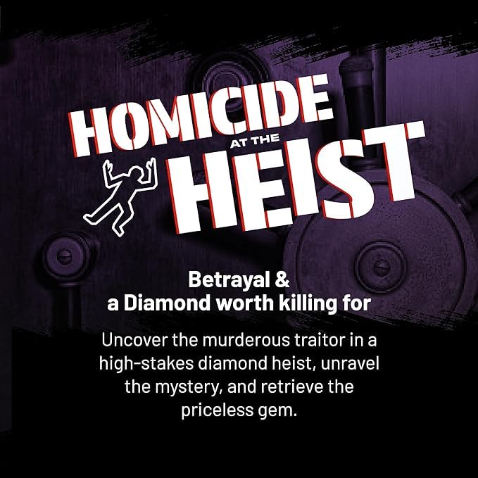 Hunt a Killer: Homicide at The Heist, Solve the Murder of a Brilliant Jewel Thief, Murder Mystery Game for Adults, Perfect for True Crime Fans, Mystery Box for Game Night, Designed 1+ Players Ages 14+ - style: Homicide At The Heist