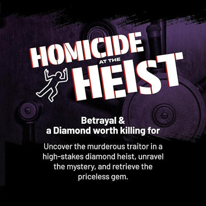 Hunt a Killer: Homicide at The Heist, Solve the Murder of a Brilliant Jewel Thief, Murder Mystery Game for Adults, Perfect for True Crime Fans, Mystery Box for Game Night, Designed 1+ Players Ages 14+ - style: Homicide At The Heist