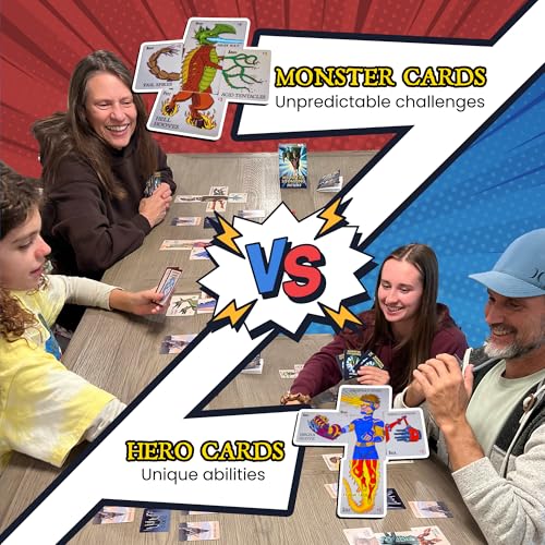 Monster Stomping: Heroes Games – Monster Building Dice & Strategy Card Game for Adults & Kids 13+ | Travel, Party & Family Kids' Games for Game Night Fun | Teen Boys Gift Ideas