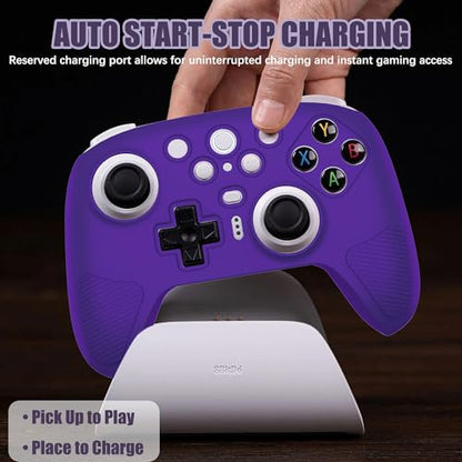 FIOPAZ Silicone Skin Cover for 8Bitdo Ultimate 2, Dust/Sweat-Resistant Protective Case for 8bitdo Ultimate 2 Bluetooth/Wireless Controller Accessories, Purple - color: Purple