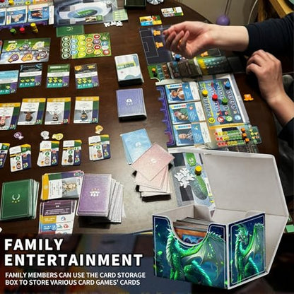 for Card Storage - Card Box and Commander Deck Capacity, Anime Card Sleeves - Designed for Players, Emerald Dragon - color: Emerald Dragon