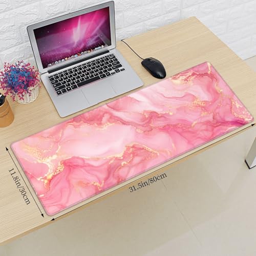 Extended Gaming Mouse Pad, Large Mouse Mat, XL Desk Pad for Keyboard and Mouse, Non-Slip Rubber Base & Stitched Edges for Gamer Office 31.5x11.8 in - color: 15