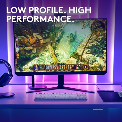 Logitech G515 Lightspeed TKL Wireless Gaming Keyboard (Tactile) - White | Thin Tenkeyless design, LIGHTSYNC RGB, PBT keycaps, Tactile Brown mechanical switches - color: White, style: Wireless