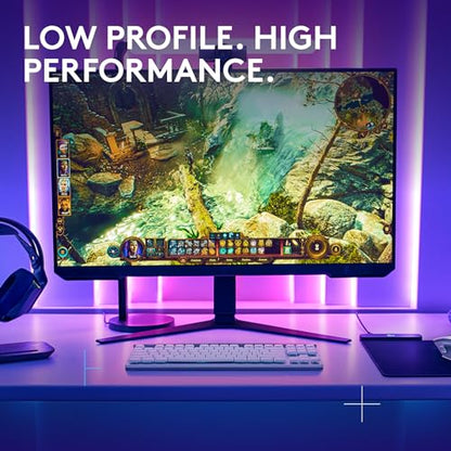 Logitech G515 Lightspeed TKL Wireless Gaming Keyboard (Tactile) - White | Thin Tenkeyless design, LIGHTSYNC RGB, PBT keycaps, Tactile Brown mechanical switches - color: White, style: Wireless
