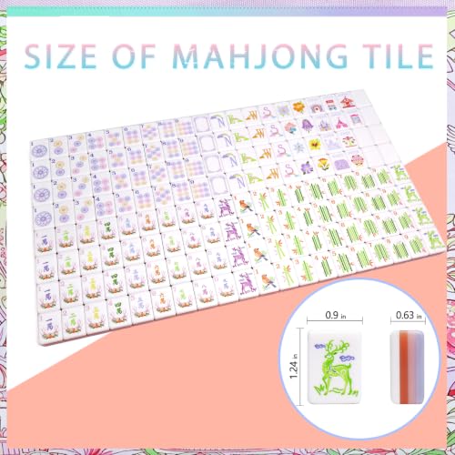 American Mahjong Game Set with Portable Travel Bag, Complete 160 Tiles Including CRAK Suit, 3 Dice, Gift Box – Ideal for Family Game Night, Travel, and Gift Giving