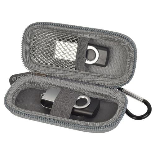 USB Flash Drive Case, SD Card/Thumb Drive/Memory Cards Holder, Bag Only | SDXC/SDHC Storage, Electronic Accessories Organizer for SanDisk / for Samsung, for Students/IT/Office/School/Travel, DarkGrey - color: Dark Grey
