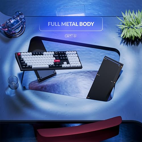 Keychron Q6 HE QMK Wireless 2.4 GHz Custom Keyboard, Rapid Trigger Bluetooth 100% Full-size with Hall Effect Gateron Double-Rail Magnetic Switches PBT Keycaps Aluminum Compatible for Mac Windows Linux - color: Dawn Switch - Black