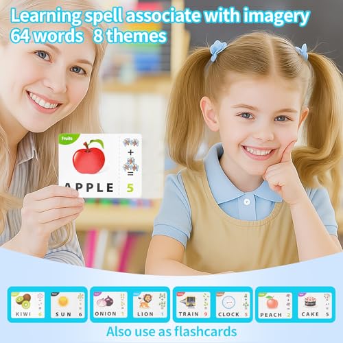 Educational Toys Learning Games for Kids 3-8, Matching Letter Spelling Early Math Game for Preschool& Kindergarten Kids Boys and Girls Light Blue ，Christmas Birthday gift for 4 5 6 7 boys girls - color: Light Blue