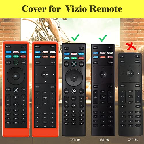 Cover for Vizio Remote, Compatible with Vizio Remote Case XRT136 / XRT140 D Series Universal Smart TV Control Replacement Silicone Skin Sleeve - color: Non-glow Red