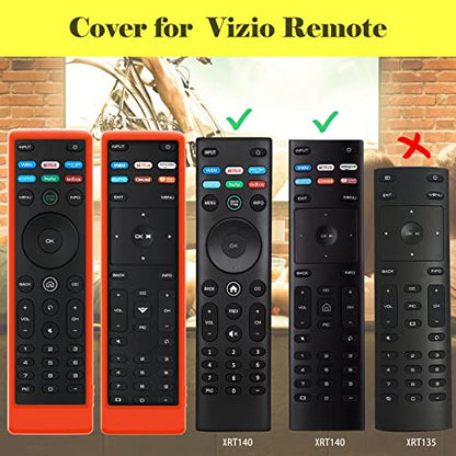Cover for Vizio Remote, Compatible with Vizio Remote Case XRT136 / XRT140 D Series Universal Smart TV Control Replacement Silicone Skin Sleeve - color: Non-glow Red