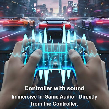 VioraTech Wireless Controller for PS5 with Hall Effect Joysticks, RGB Lighting, Turbo & Macro Functions, Linear Triggers, 6-Axis Sensor, Dual Vibration, Touchpad, Speaker & 3.5mm Audio Jack – Compatible with PS5/Pro/Slim/Mac/Steam Deck/PC