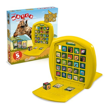 Top Trumps Match Game Awesome Animals - Family Board Games for Kids and Adults - Matching Game and Memory Game - Fun Two Player Kids Games - Memories and Learning, Board Games for Kids 4 and up
