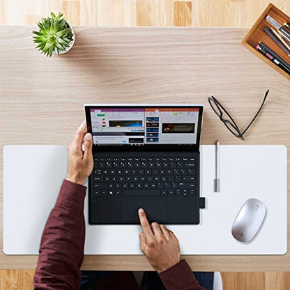 Aothia Double-Sided PU Leather Desk Pad - Non-Slip Large Mouse Pad & Desk Mat for Office, Home - Waterproof, Easy to Clean, Durable Dual-Sided Surface (31.5" x 15.7", White) - color: White, size: 31.5" x 15.7"