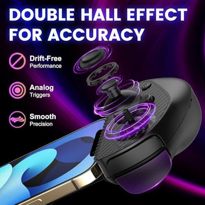 Serafim S3 Mobile Gaming Controller for iPhone 15/16/17 & Android - Hall Effect Joystick USB-C Gamepad, MFi Certified, Passthrough Charging, Fits Phone Cases up to 3mm, Low Latency for Xbox Game Pass