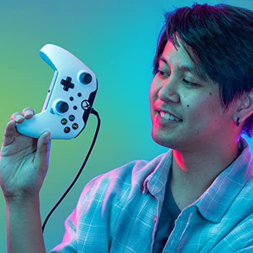 PDP Wired Controller Ion White for Xbox Series X|S, Gamepad, Wired Video Game Controller, Gaming Controller, Xbox One, Officially Licensed - Xbox Series X - color: Ion White