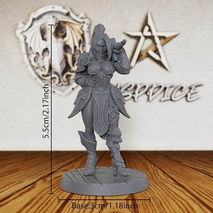 Heroic Scale Unpainted Fantasy Minis - 32mm Professional Miniature Game Figure for Role Playing & TTRPG, Detailed Tabletop Gaming Miniatures for Dungeon Masters - 5.5cm Human Warrior (AS384)