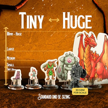 Hard Flat Minis for DND Miniatures with Bases | 28mm - 32mm Scale Dungeons and Dragons Starter Set 5e (DM Starter Pack, 183, Miniatures) - style: 1. DM Starter Set