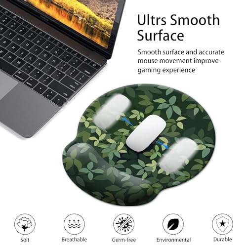 Mouse Pad Wrist Support,Ergonomic Mouse Pad with Wrist Rest,Comfortable Mousepad with Smooth Wrist Rest,Pain Relief Mouse Pads for Non-Slip Base,Computer,Laptop,Office & Home(Cat in The Meadow) - color: Cat in the Meadow