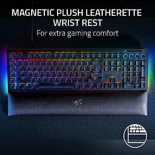 Razer BlackWidow V4 Mechanical Gaming Keyboard: Green Switches Tactile & Clicky - Chroma RGB - 6 Macro Keys - Magnetic Wrist Rest - Doubleshot ABS Keycaps - Roller & Media Keys - Snap Tap